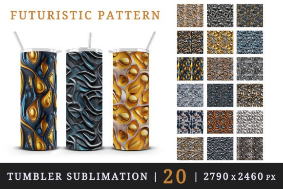 Download 3d Futuristic Tumbler Wrap Sublimation - Premium Resources