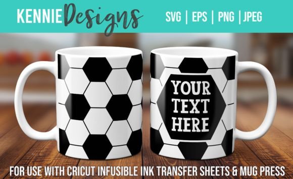 Download Soccer Ball Wrap Customizable Mug SVG - Premium Resources