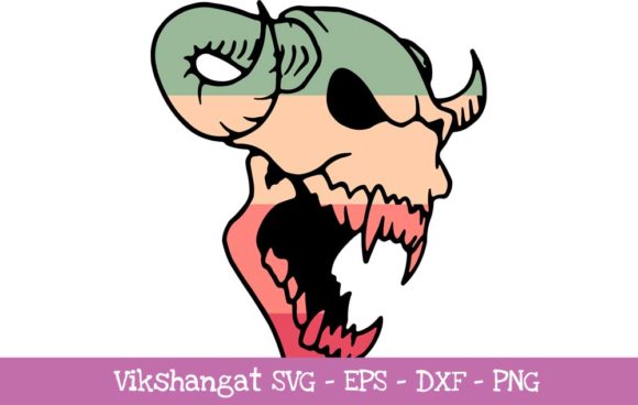 Download Skull Vintage Color Digital Cut Files - Digital Collection