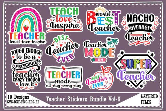Download Teacher Stickers Bundle Vol-6 - Teacher stickers Collection